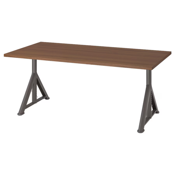 IDÅSEN Desk, brown/dark grey, 160x80 cm (63x31 1/2 ")