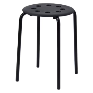 MARIUS Stool, black, 45 cm (17 3/4 ")